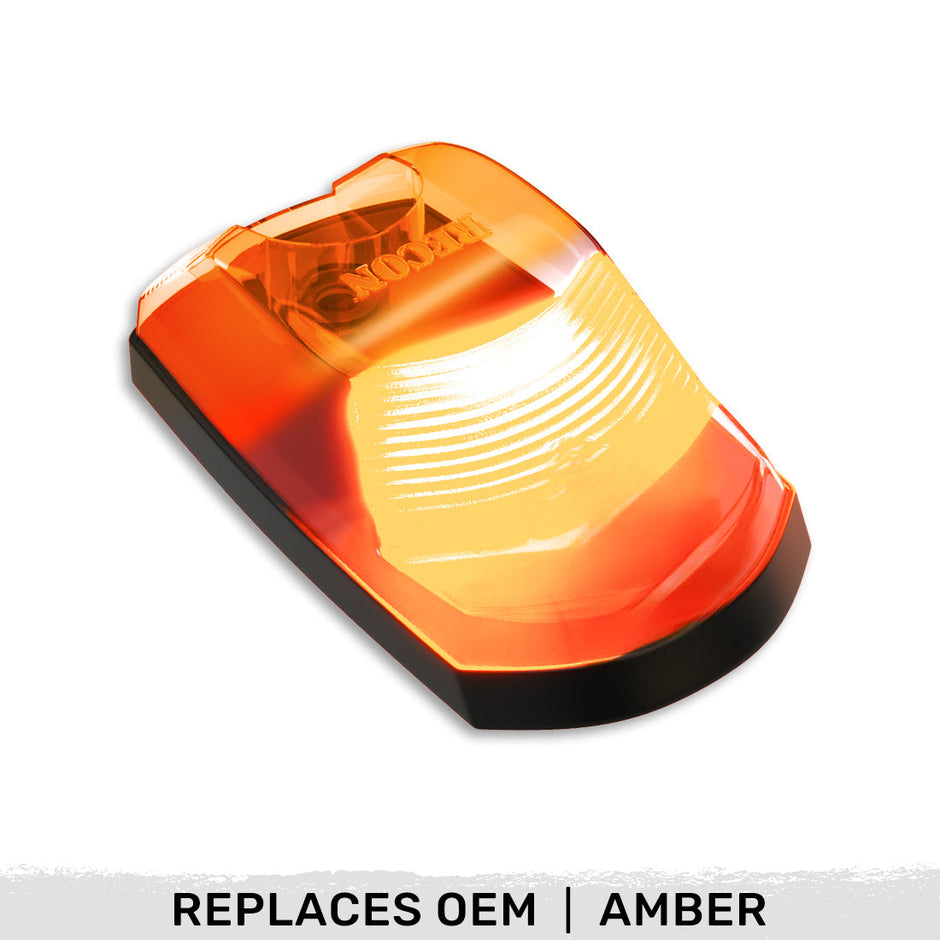 Ford 17-22 Superduty (1-Piece Single Cab Light) Amber Cab Roof Light Lens with 2-Way Forward & Rear Facing Amber ULTRA High-Power LEDs - 1-Piece Single Cab Light ONLY - Image 3