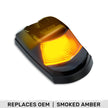 Ford 17-22 Superduty (1-Piece Single Cab Light) Smoked Cab Roof Light Lens with 2-Way Forward & Rear Facing Amber ULTRA High-Power LEDs - 1-Piece Single Cab Light ONLY