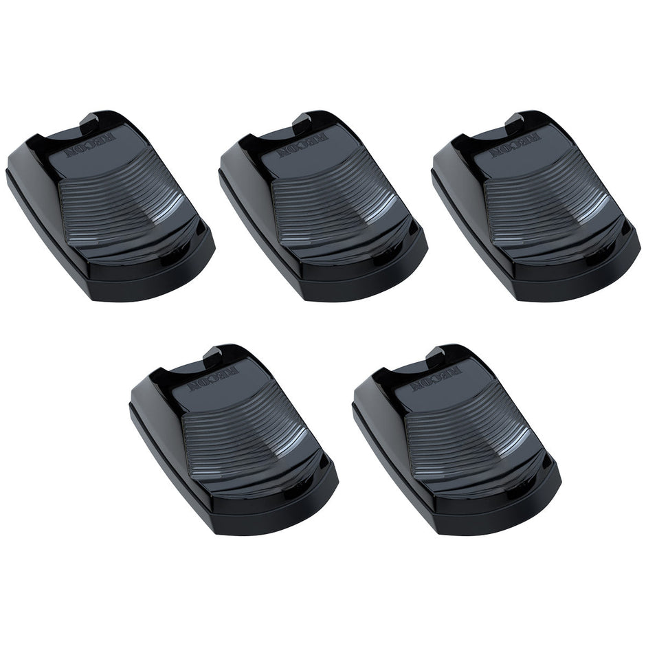 Ford 17-22 Superduty (5-Piece Set) Smoked Cab Roof Light Lens with 2-Way Forward & Rear Facing White ULTRA High-Power LEDs - ATTN: (Plug-N-Play Replacement for OEM Factory Installed Cab Roof Lights) - Image 5