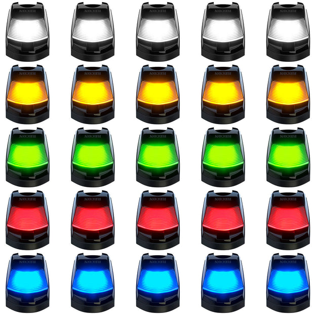 Ford 17-22 Superduty (5-Piece Set) Smoked Cab Roof Light Lens with RGB (Multi-Colored) High-Power LED's - Complete Kit With Wiring & Hardware - ATTN: Cab Lights are User Controlled by Bluetooth Using App Thru Mobile Phone / Tablet - MULTI-COLORED - Image 2