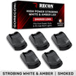 Ford 17-22 Superduty (5-Piece Set) Smoked Lens with White & Amber Strobe LED's & White or Amber Running Light LED's - Complete Kit With Wiring & Hardware - Image 5