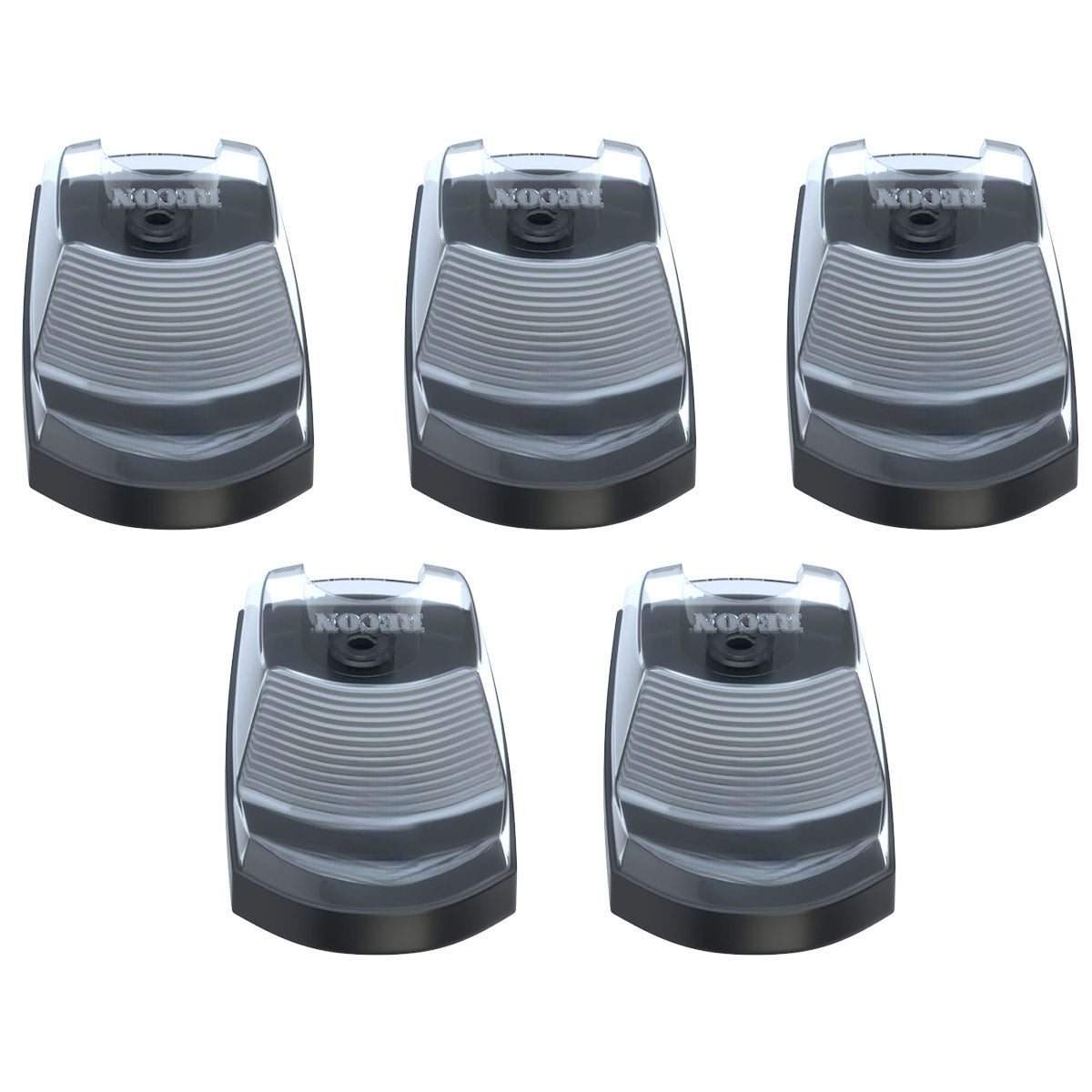 Ford 17-22 Superduty (5-Piece Set) Clear Cab Roof Light Lens with 2-Way Forward & Rear Facing White ULTRA High-Power LEDs - ATTN: (Plug-N-Play Replacement for OEM Factory Installed Cab Roof Lights) - Image 4