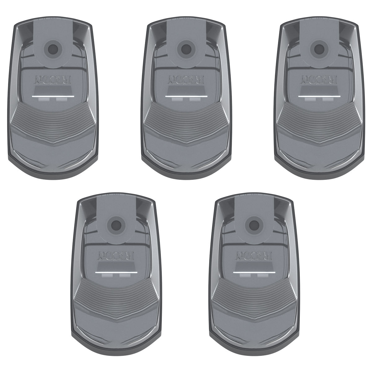 Ford 17-22 Superduty (5-Piece Set) Clear Cab Roof Light Lens with RGB (Multi-Colored) High-Power LED's - Complete Kit With Wiring & Hardware - ATTN: Cab Lights are User Controlled by Bluetooth Using App Thru Mobile Phone / Tablet - MULTI-COLORED