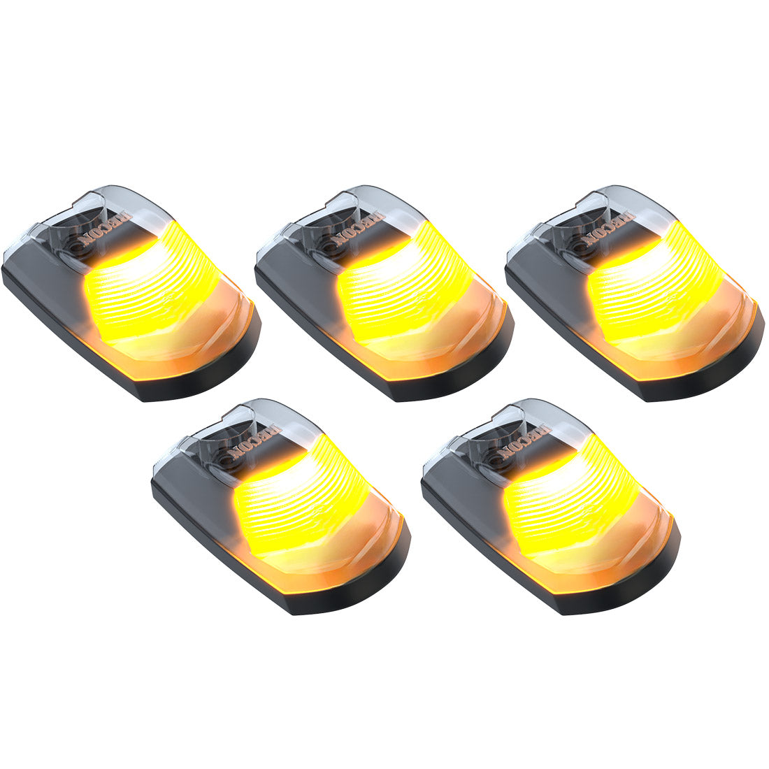 Ford 17-22 Superduty (5-Piece Set) Clear Lens with White & Amber Strobe LED's & White or Amber Running Light LED's - Complete Kit With Wiring & Hardware - Image 2