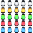 Dodge 19-23 RAM Heavy-Duty 2500 & 3500 (5-Piece Set) Clear Cab Roof Light Lens with RGB (Multi-Colored) High-Power LED's - ATTN: Cab Lights are User Controlled by Bluetooth Using App Thru Mobile Phone / Tablet - ATTN: This cab light set is for a fresh install on a truck that DID NOT come with OEM cab roof lights (No Square Hole Required - Only 2 Small Screw Holes & a 1/4