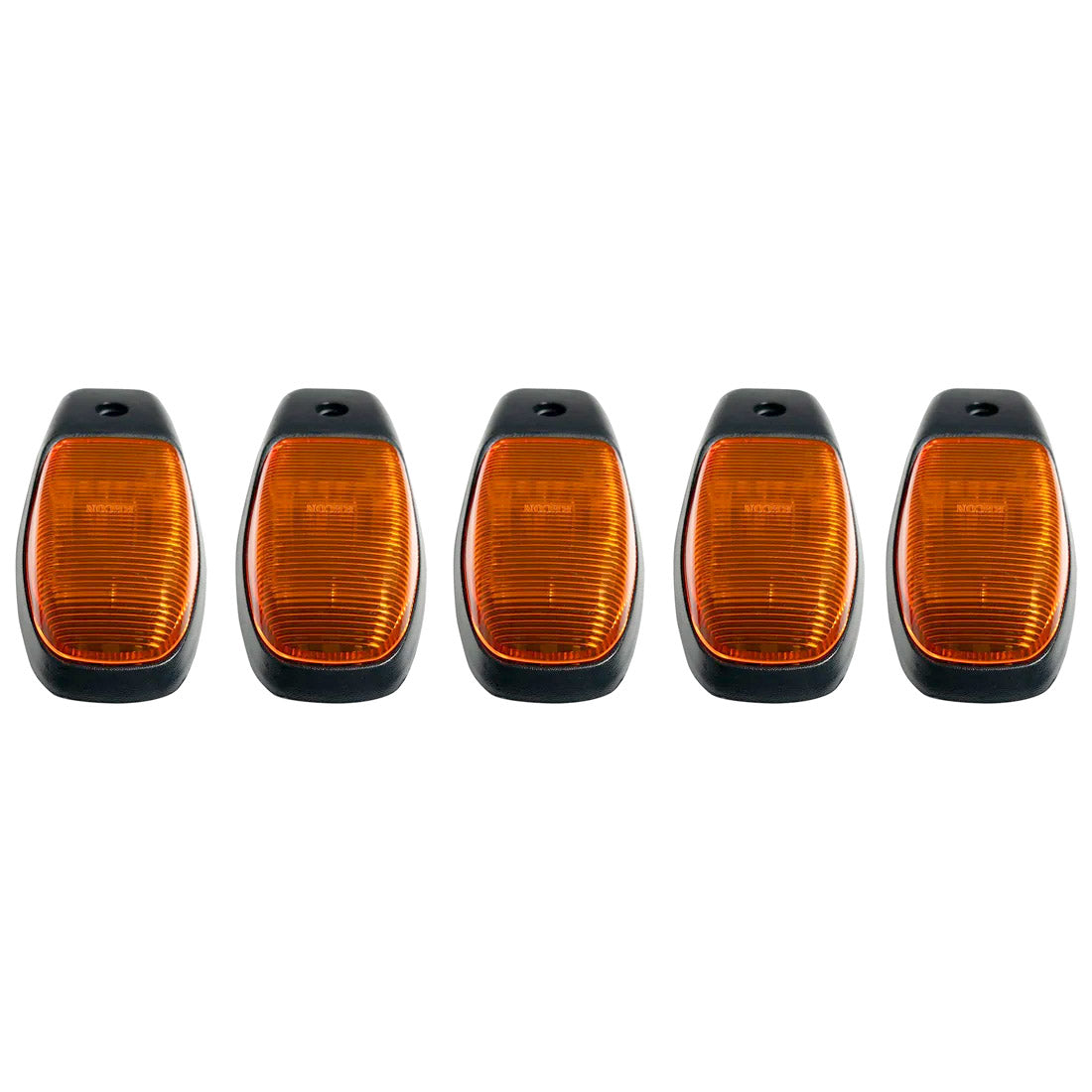 Dodge 19-23 RAM Heavy-Duty 2500 & 3500 (5-Piece Set) Amber Cab Roof Light Lens with 2-Way Forward & Rear Facing Amber ULTRA High-Power LEDs - ATTN: (Plug-N-Play Replacement for OEM Factory Installed Cab Roof Lights)