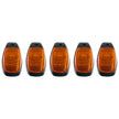 Dodge 19-23 RAM Heavy-Duty 2500 & 3500 (5-Piece Set) Amber Cab Roof Light Lens with 2-Way Forward & Rear Facing Amber ULTRA High-Power LEDs - ATTN: (Plug-N-Play Replacement for OEM Factory Installed Cab Roof Lights)