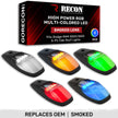 Dodge 19-23 RAM Heavy-Duty 2500 & 3500 (5-Piece Set) Smoked Cab Roof Light Lens with RGB (Multi-Colored) High-Power LED's - Complete Kit With Wiring & Hardware - ATTN: Cab Lights are User Controlled by Bluetooth Using App Thru Mobile Phone / Tablet - MULTI-COLORED - Image 5