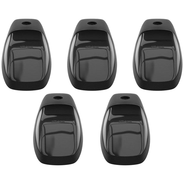 Dodge 19-23 RAM Heavy-Duty 2500 & 3500 (5-Piece Set) Smoked Cab Roof Light Lens with RGB (Multi-Colored) High-Power LED's - Complete Kit With Wiring & Hardware - ATTN: Cab Lights are User Controlled by Bluetooth Using App Thru Mobile Phone / Tablet - MULTI-COLORED - Image 2