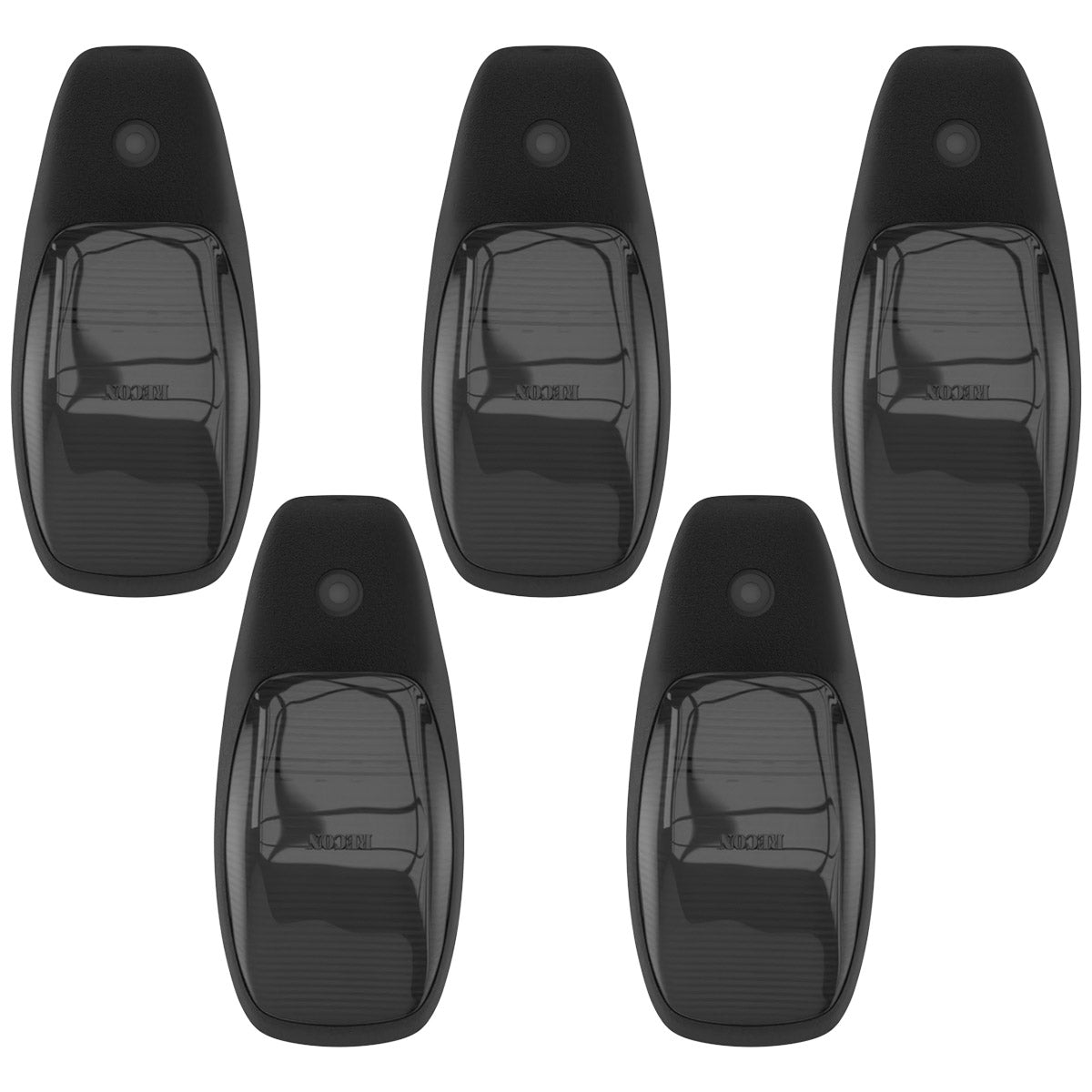 Dodge 19-23 RAM Heavy-Duty 2500 & 3500 (5-Piece Set) Smoked Cab Roof Light Lens with RGB (Multi-Colored) High-Power LED's - Complete Kit With Wiring & Hardware - ATTN: Cab Lights are User Controlled by Bluetooth Using App Thru Mobile Phone / Tablet - MULTI-COLORED - Image 4