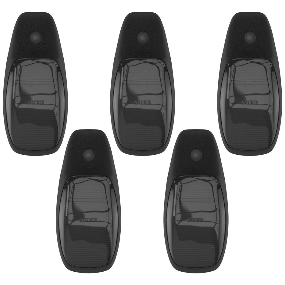 Dodge 19-23 RAM Heavy-Duty 2500 & 3500 (5-Piece Set) Smoked Cab Roof Light Lens with RGB (Multi-Colored) High-Power LED's - Complete Kit With Wiring & Hardware - ATTN: Cab Lights are User Controlled by Bluetooth Using App Thru Mobile Phone / Tablet - MULTI-COLORED - Image 4