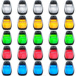 Dodge 19-23 RAM Heavy-Duty 2500 & 3500 (5-Piece Set) Smoked Cab Roof Light Lens with RGB (Multi-Colored) High-Power LED's - Complete Kit With Wiring & Hardware - ATTN: Cab Lights are User Controlled by Bluetooth Using App Thru Mobile Phone / Tablet - MULTI-COLORED - Image 6