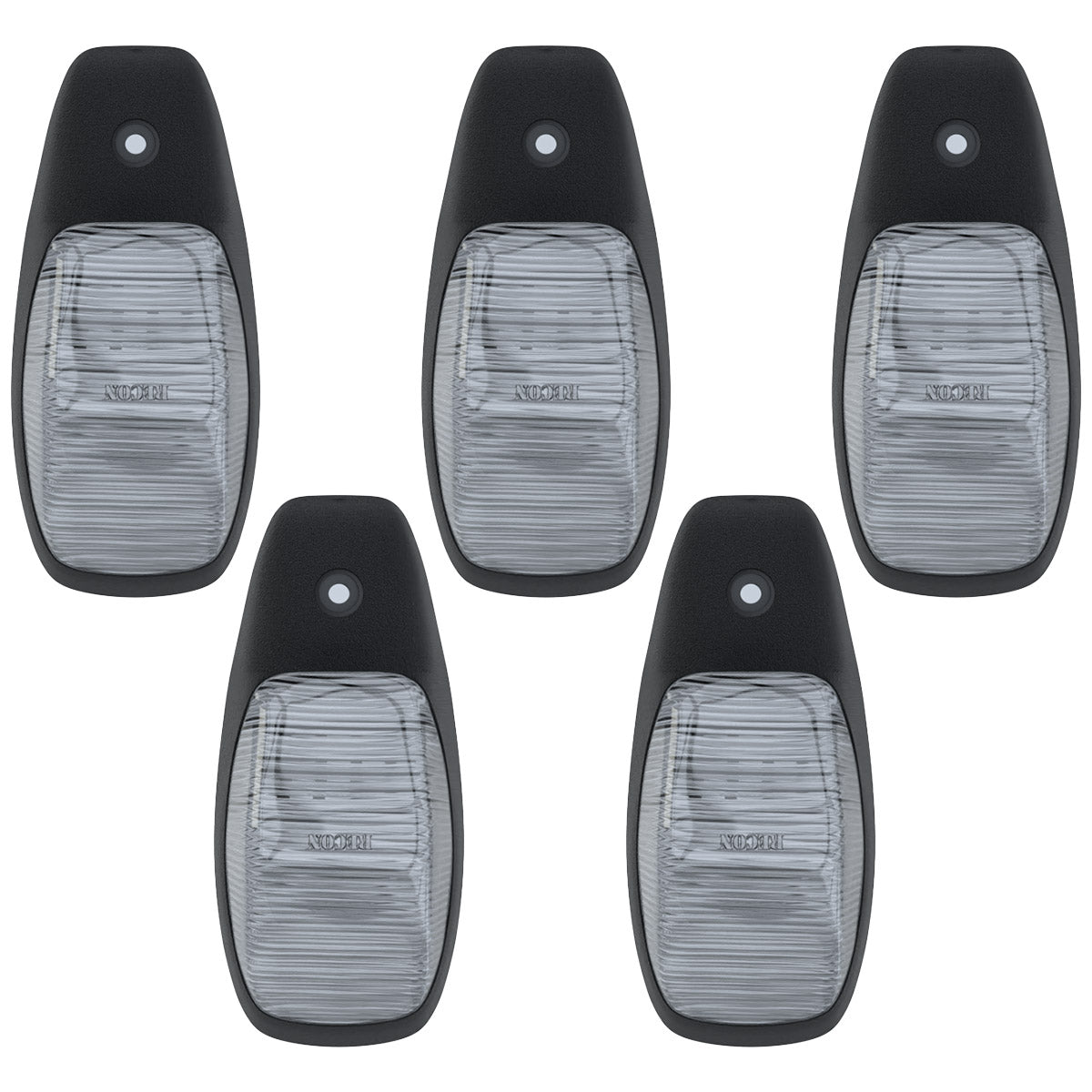 Dodge 19-23 RAM Heavy-Duty 2500 & 3500 (5-Piece Set) Clear Cab Roof Light Lens with RGB (Multi-Colored) High-Power LED's - Complete Kit With Wiring & Hardware - ATTN: Cab Lights are User Controlled by Bluetooth Using App Thru Mobile Phone / Tablet - MULTI-COLORED - Image 6