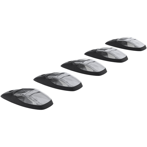 Dodge 19-23 RAM Heavy-Duty 2500 & 3500 (5-Piece Set) Clear Cab Roof Light Kit with White & Amber Ultra High-Power Strobe LED's & White or Amber Running Light LED's - (Complete Wiring Kit & Hardware Included) - Image 2