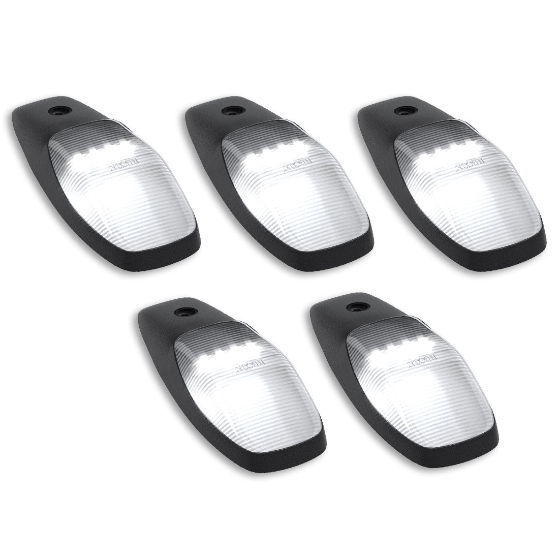 Dodge 19-23 RAM Heavy-Duty 2500 & 3500 (5-Piece Set) Clear Cab Roof Light Kit with White & Amber Ultra High-Power Strobe LED's & White or Amber Running Light LED's - (Complete Wiring Kit & Hardware Included) - Image 6