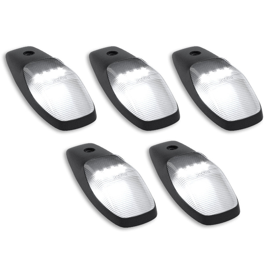Dodge 19-23 RAM Heavy-Duty 2500 & 3500 (5-Piece Set) Clear Cab Roof Light Kit with White & Amber Ultra High-Power Strobe LED's & White or Amber Running Light LED's - (Complete Wiring Kit & Hardware Included) - Image 6