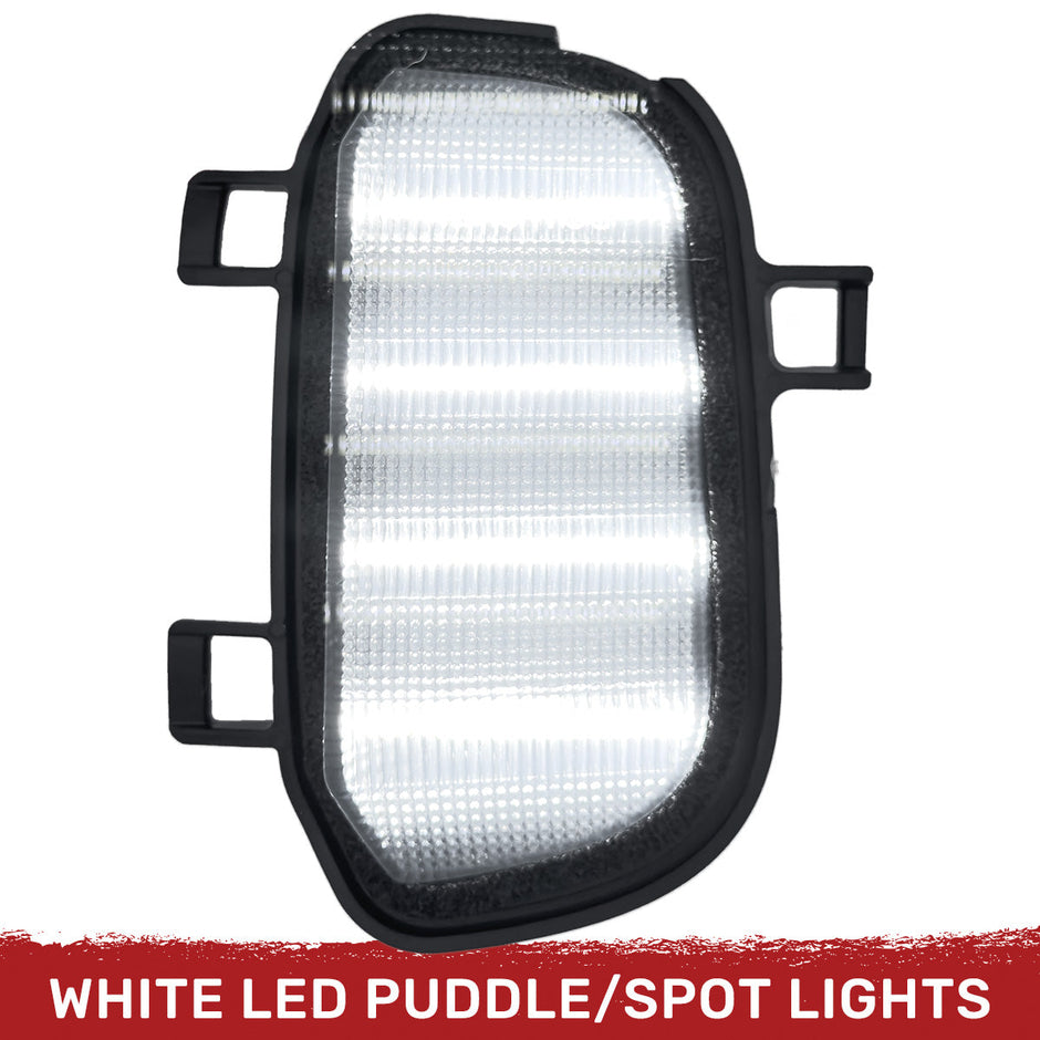 Chevy/GMC 19-26 Sierra 1500 & Silverado 1500 Ultra High Power Quad White LED Mirror Spot Lights - Smoked Lens - Image 2