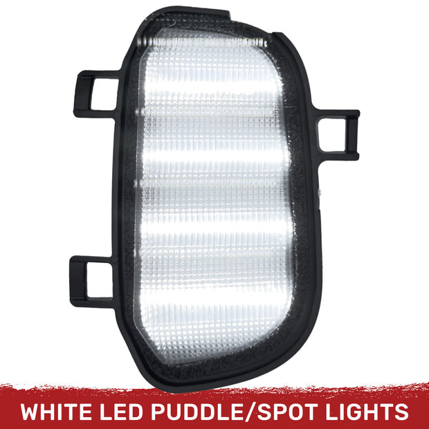 Chevy/GMC 19-26 Sierra 1500 & Silverado 1500 Ultra High Power Quad White LED Mirror Spot Lights - Smoked Lens - Image 2