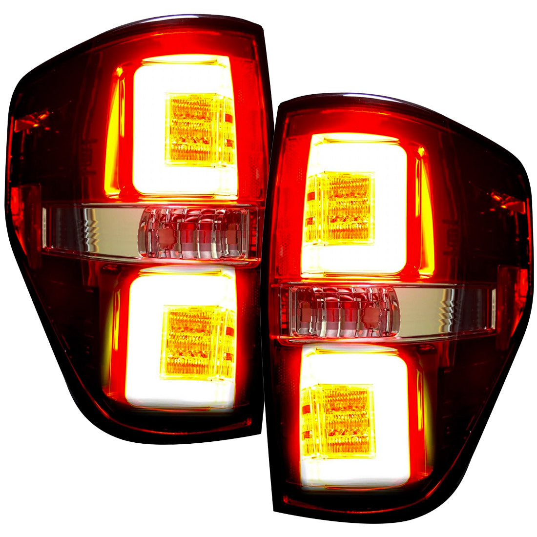 Ford F150 & RAPTOR 09-14 OLED TAIL LIGHTS - Dark Red Smoked Lens