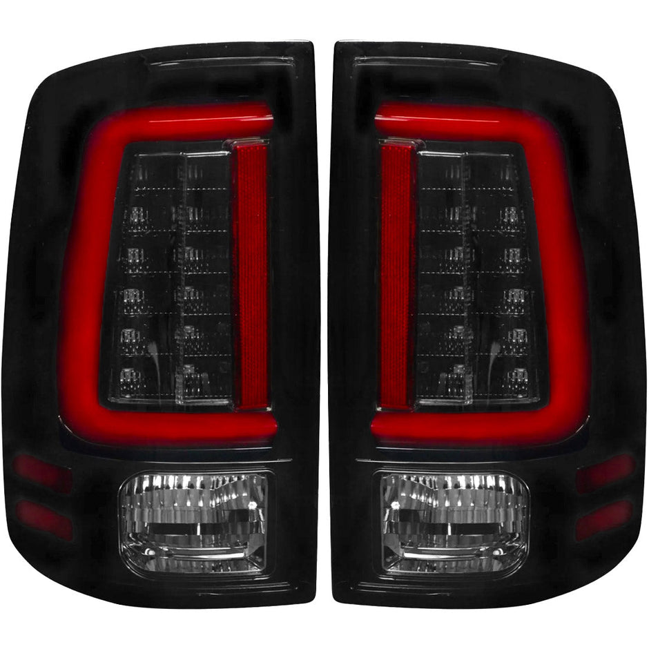Dodge 09-18 RAM 1500 & 10-18 RAM 2500/3500 OLED TAIL LIGHTS w/ Scanning OLED Turn Signals (Replaces Factory OEM Halogen Tail Lights) - Smoked Lens - Image 3
