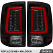 Dodge 09-18 RAM 1500 & 10-18 RAM 2500/3500 OLED TAIL LIGHTS (Replaces Factory OEM Halogen Tail Lights) - Smoked Lens - Image 4