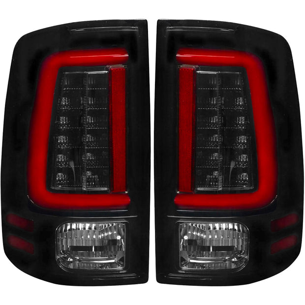 Dodge 09-18 RAM 1500 & 10-18 RAM 2500/3500 OLED TAIL LIGHTS (Replaces Factory OEM Halogen Tail Lights) - Smoked Lens - Image 2