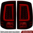 Dodge 09-18 RAM 1500 & 10-18 RAM 2500/3500 OLED TAIL LIGHTS (Replaces Factory OEM Halogen Tail Lights) - Dark Red Smoked Lens