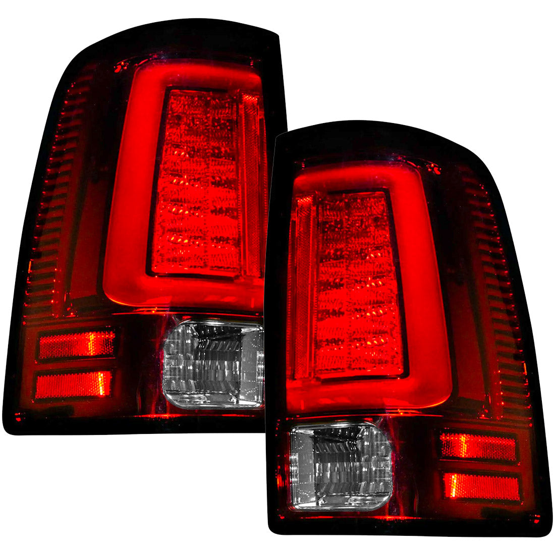 Dodge 09-18 RAM 1500 & 10-18 RAM 2500/3500 OLED TAIL LIGHTS (Replaces Factory OEM Halogen Tail Lights) - Red Lens