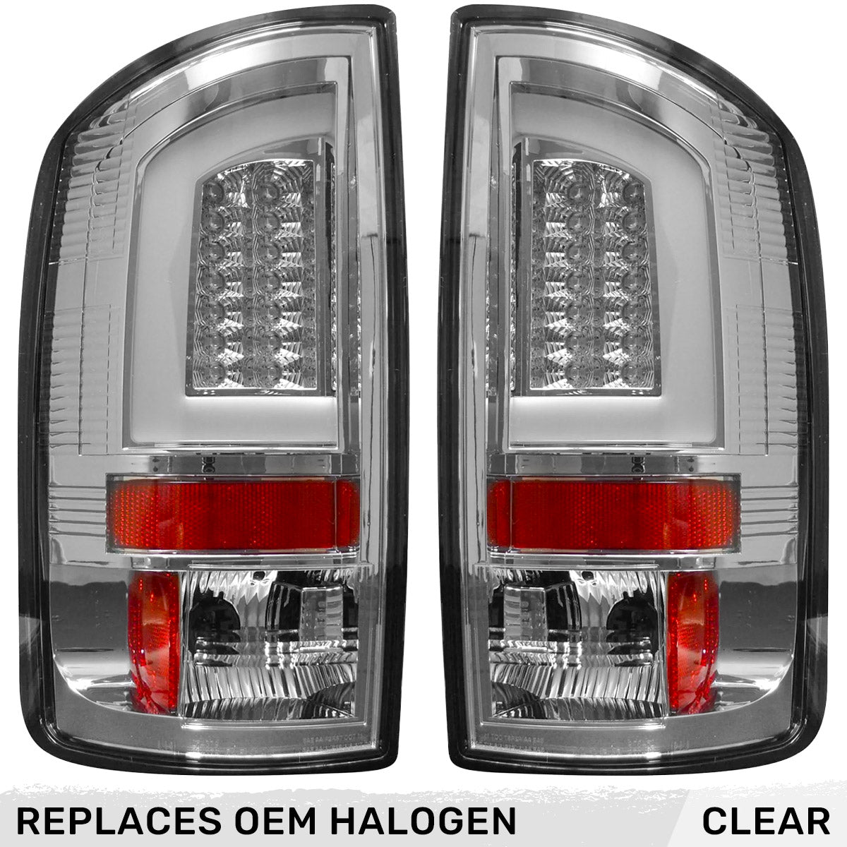 Dodge 02-06 RAM 1500 & 03-06 RAM 2500/3500 OLED Tail Lights - Clear Lens - Image 2