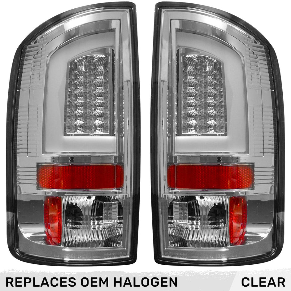 Dodge 02-06 RAM 1500 & 03-06 RAM 2500/3500 OLED Tail Lights - Clear Lens - Image 2