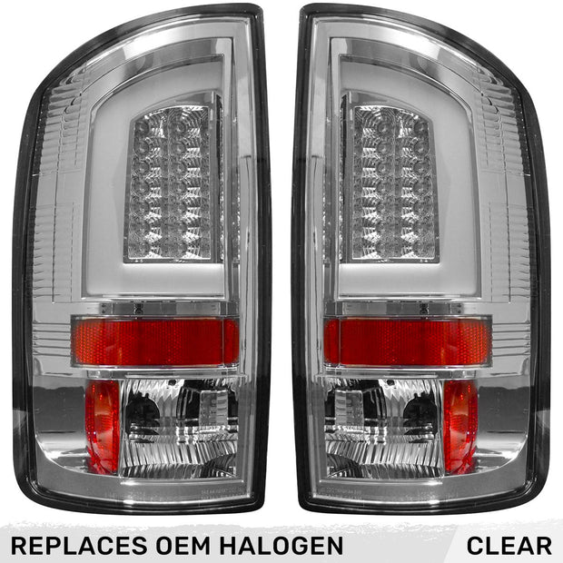 Dodge 02-06 RAM 1500 & 03-06 RAM 2500/3500 OLED Tail Lights - Clear Lens - Image 2