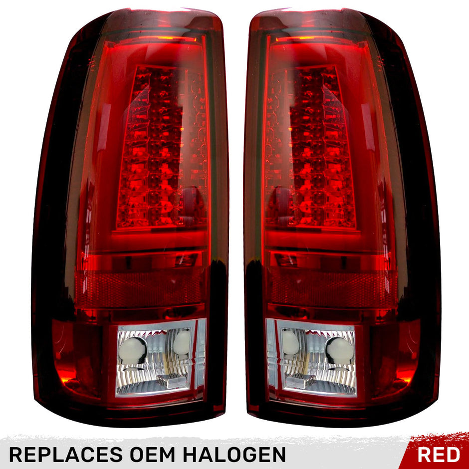 Chevy Silverado & GMC Sierra 99-07 (Fits 2007 "Classic" Body Style Only) OLED TAIL LIGHTS - Red Lens