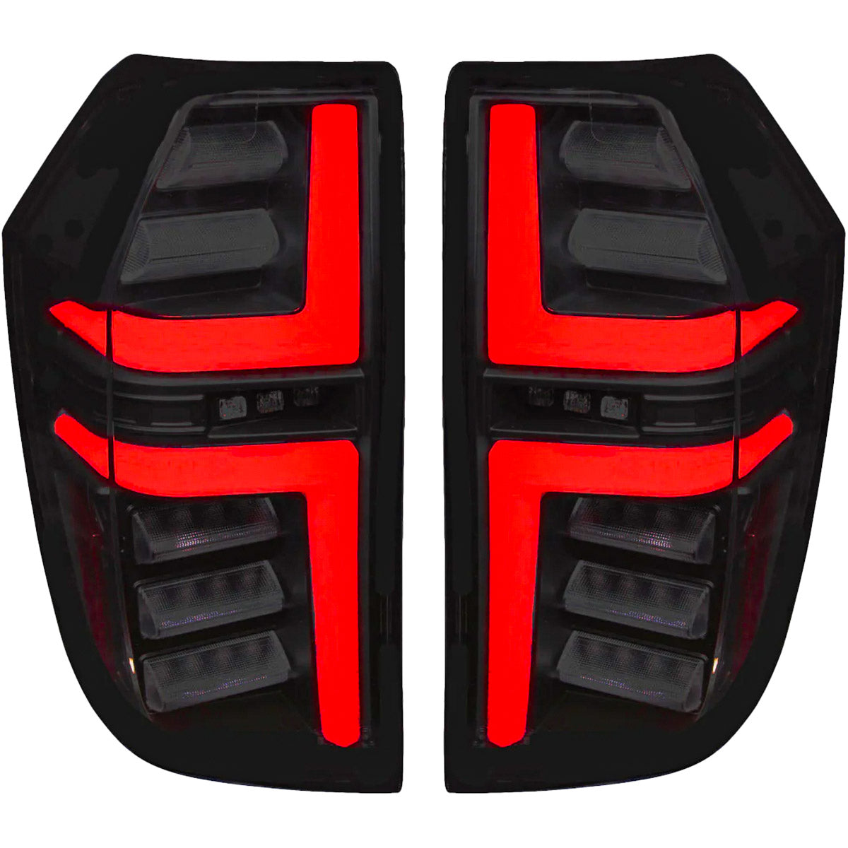 Chevy Tahoe & Suburban 21-23 OLED TAIL LIGHTS with LED Startup Sequence & AMBER OLED Turn Signals - Smoked Lens