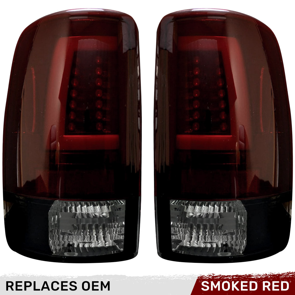 Chevy & GMC Tahoe, Yukon, Suburban, Denali 00-06 OLED TAIL LIGHTS - Dark Red Smoked Lens - Image 3