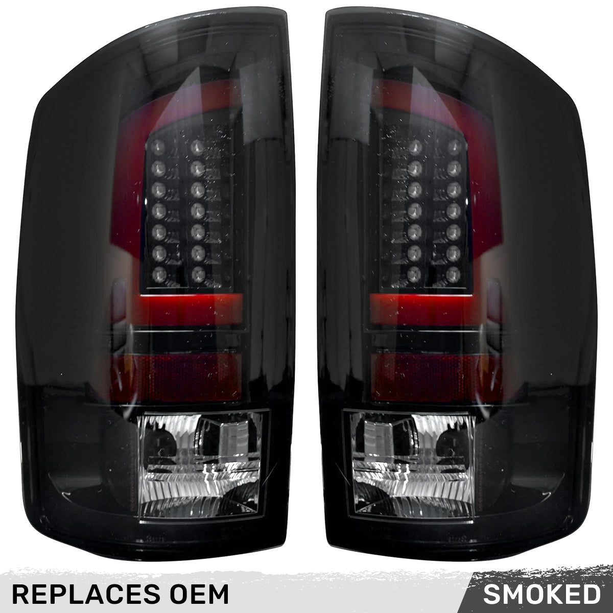 Dodge 07-08 RAM 1500 & 07-09 RAM 2500/3500 OLED TAIL LIGHTS - Smoked Lens - Image 3