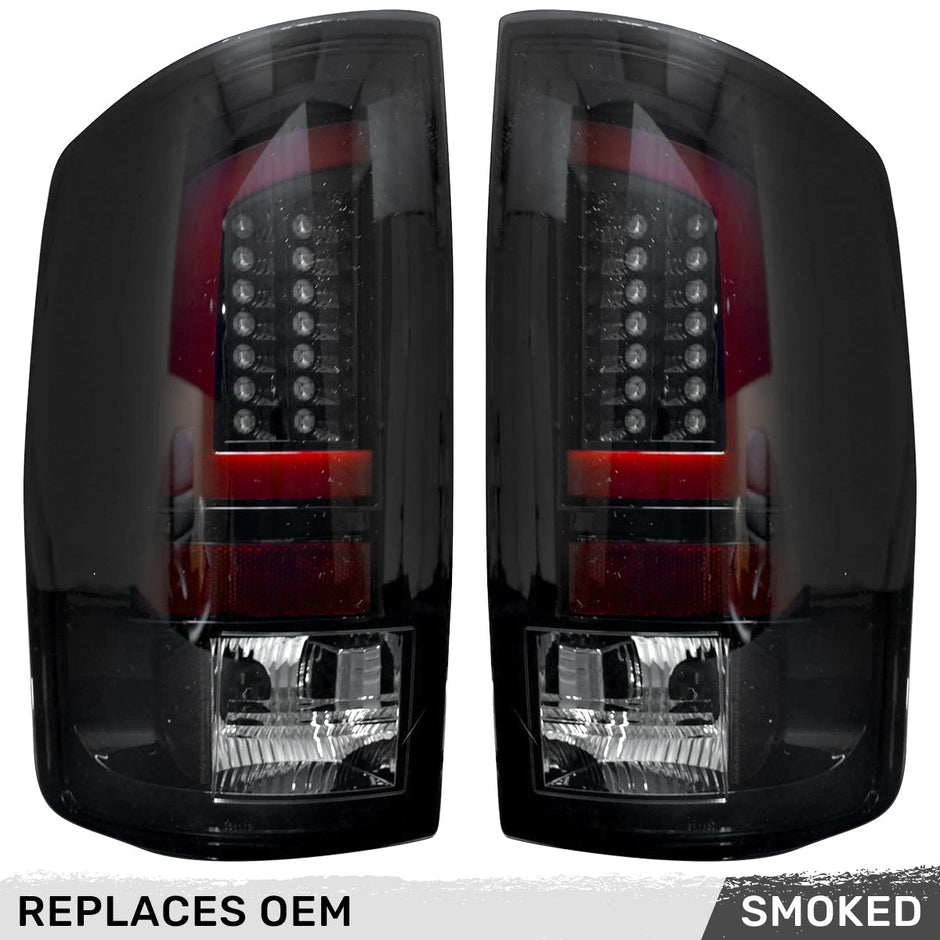 Dodge 07-08 RAM 1500 & 07-09 RAM 2500/3500 OLED TAIL LIGHTS - Smoked Lens - Image 3