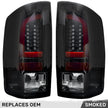 Dodge 07-08 RAM 1500 & 07-09 RAM 2500/3500 OLED TAIL LIGHTS - Smoked Lens - Image 3