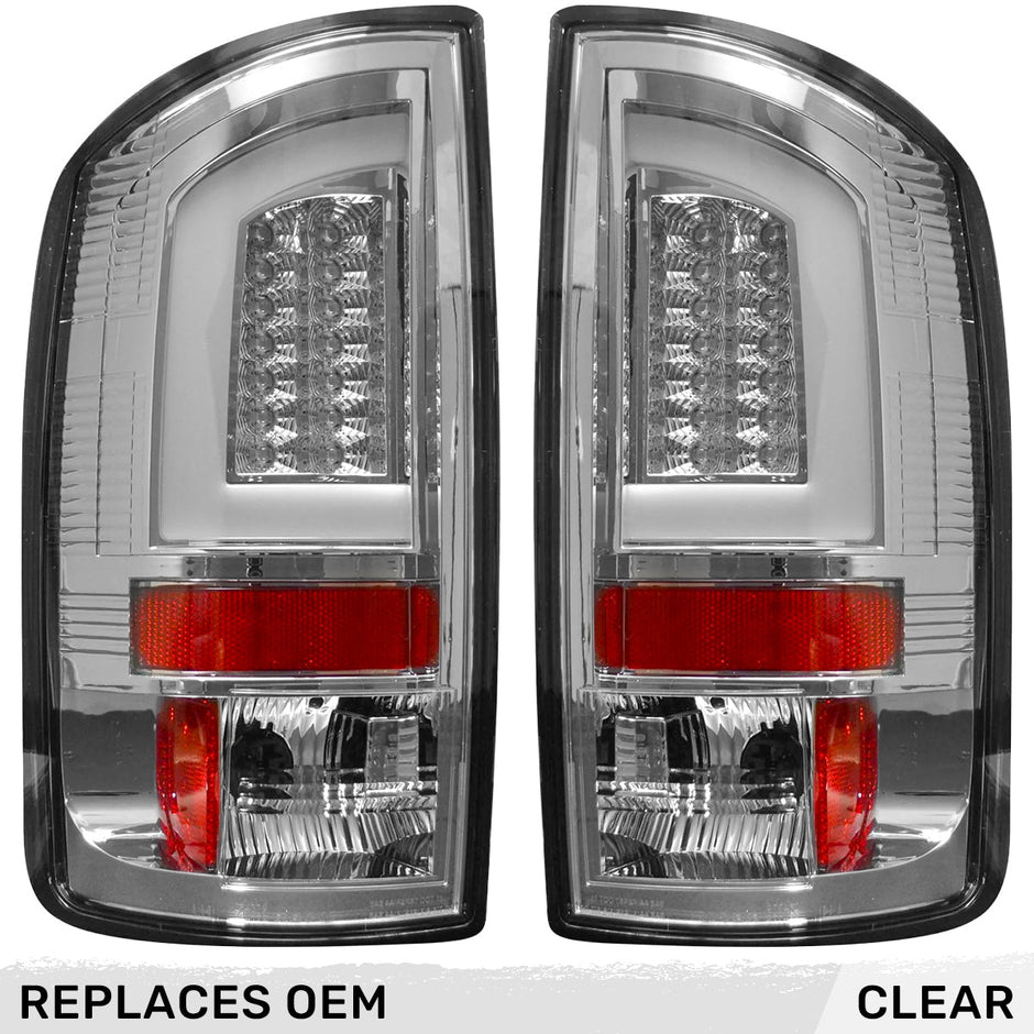 Dodge 07-08 RAM 1500 & 07-09 RAM 2500/3500 OLED TAIL LIGHTS - Clear Lens