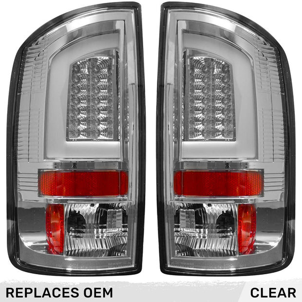 Dodge 07-08 RAM 1500 & 07-09 RAM 2500/3500 OLED TAIL LIGHTS - Clear Lens