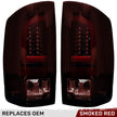 Dodge 07-08 RAM 1500 & 07-09 RAM 2500/3500 OLED TAIL LIGHTS - Dark Red Smoked Lens - Image 3