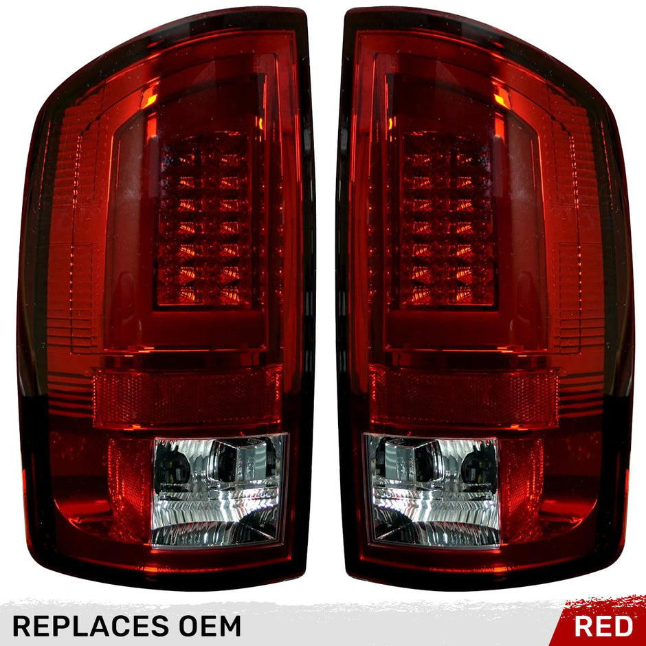 Dodge 07-08 RAM 1500 & 07-09 RAM 2500/3500 OLED TAIL LIGHTS - Red Lens - Image 3