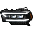 Dodge RAM 19-23 2500/3500 5th GEN Body Style w/ OEM Halogen & Standard Reflector Housing - LED PROJECTOR HEADLIGHTS w/ Ultra High Power Smooth OLED DRL & SCANNING SWITCHBACK High Power Amber LED Turn Signals - Smoked / Black (Attn: Replaces OEM halogen headlights w standard reflector housing ONLY) - Image 4