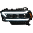 Dodge RAM 19-23 2500/3500 5th GEN Body Style w/ OEM Halogen & Standard Reflector Housing - LED PROJECTOR HEADLIGHTS w/ Ultra High Power Smooth OLED DRL & SCANNING SWITCHBACK High Power Amber LED Turn Signals - Smoked / Black (Attn: Replaces OEM halogen headlights w standard reflector housing ONLY) - Image 3