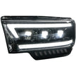 Dodge RAM 19-23 2500/3500 5th GEN Body Style w/ OEM Halogen & Standard Reflector Housing - LED PROJECTOR HEADLIGHTS w/ Ultra High Power Smooth OLED DRL & SCANNING SWITCHBACK High Power Amber LED Turn Signals - Smoked / Black (Attn: Replaces OEM halogen headlights w standard reflector housing ONLY) - Image 5