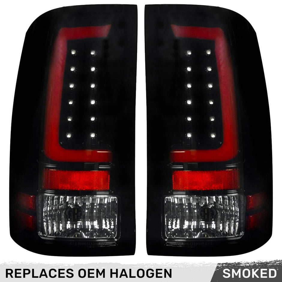 GMC Sierra 07-13 (2nd GEN – SINGLE WHEEL ONLY) OLED TAIL LIGHTS - Smoked Lens - Image 2