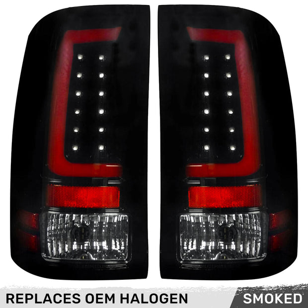 GMC Sierra 07-13 (2nd GEN – SINGLE WHEEL ONLY) OLED TAIL LIGHTS - Smoked Lens - Image 2