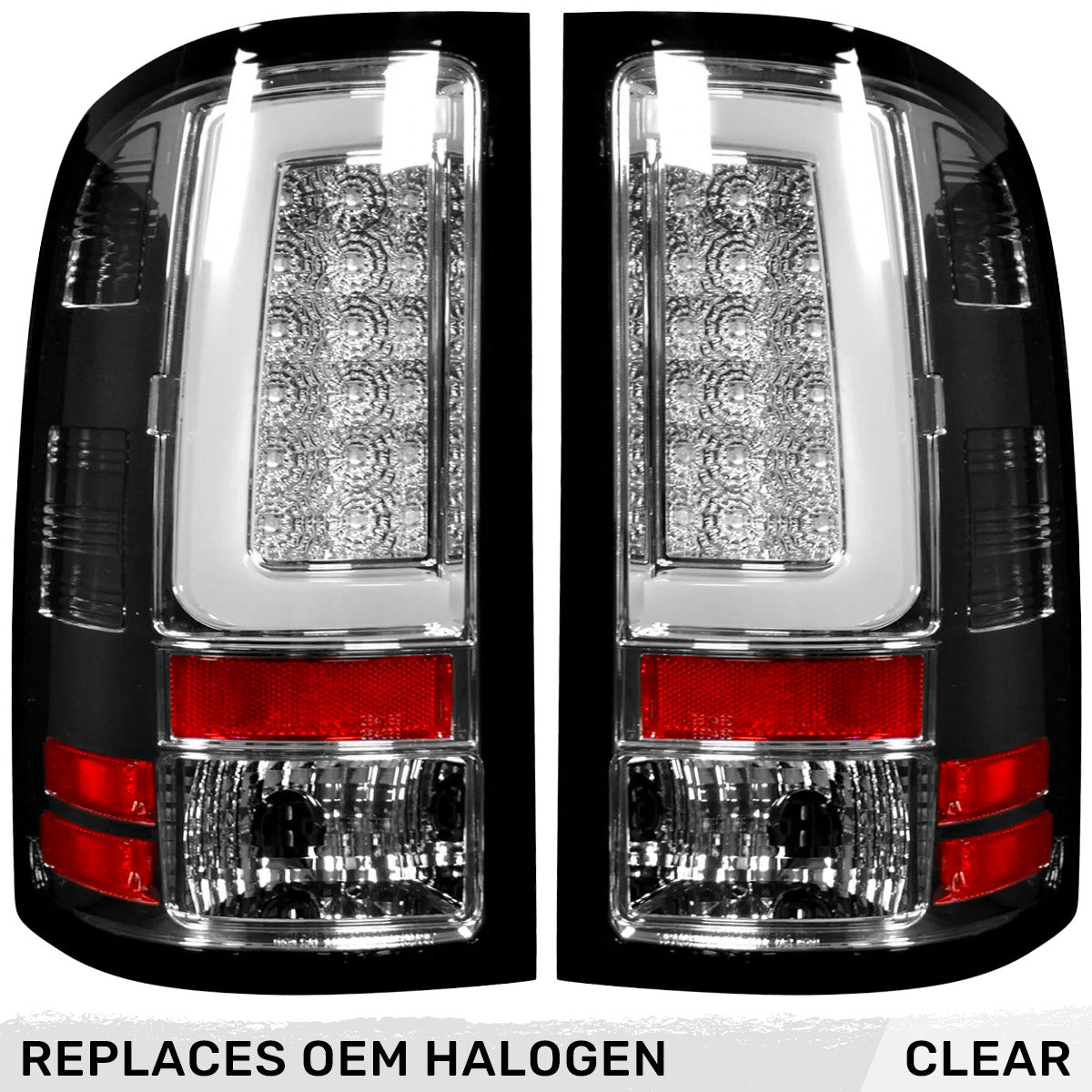 GMC Sierra 07-13 (2nd GEN – SINGLE WHEEL ONLY) OLED TAIL LIGHTS - Clear Lens