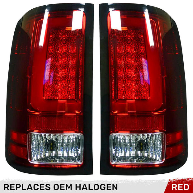 GMC Sierra 07-13 (2nd GEN – SINGLE WHEEL ONLY) OLED TAIL LIGHTS - Red Lens