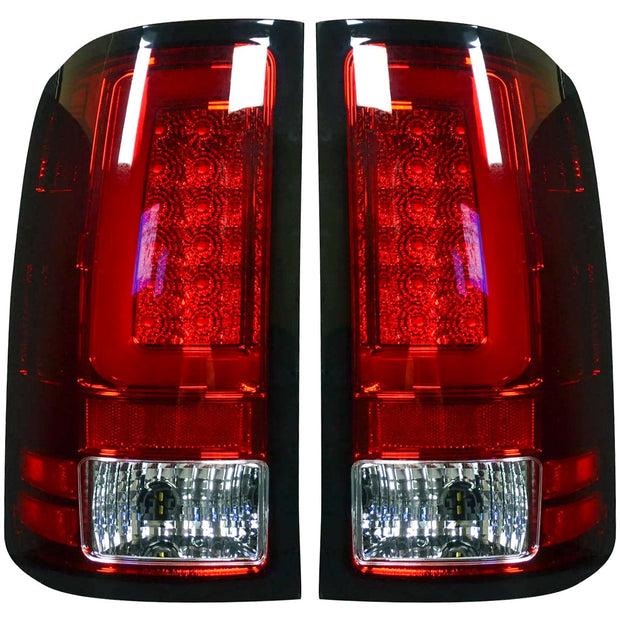 GMC Sierra 07-13 (2nd GEN – SINGLE WHEEL ONLY) OLED TAIL LIGHTS - Red Lens - Image 2