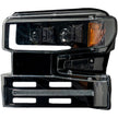 Chevrolet Silverado 19-22 1500 (4th GEN Body Style & 2022 Non-Refreshed Version) w/ OEM Halogen & Standard Reflector Housing - Halogen PROJECTOR HEADLIGHTS w/ Ultra High Power Smooth OLED DRL & SCANNING SWITCHBACK High Power Amber LED Turn Signals - Smoked / Black - Image 2